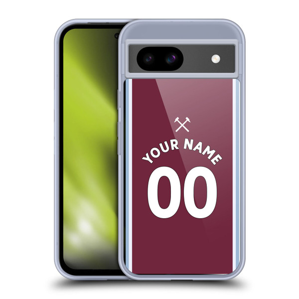 Custom Customised Personalised West Ham United FC 2021/22 Kit Home Soft Gel Case for Google Pixel 8a