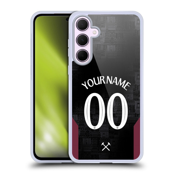 Custom Customised Personalised West Ham United FC 2024/25 Kit Away Soft Gel Case for Samsung Galaxy A35 5G