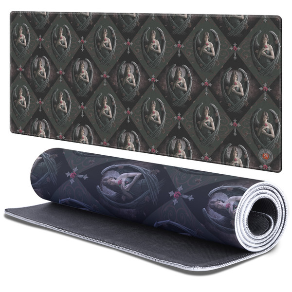 Anne Stokes Fairy & Fantasy Rose Pattern Gaming Office Desk PC Keyboard Mouse Mat Pad 37.4 x 15.75 x 0.16 inches (900 x 400 mm) - XL