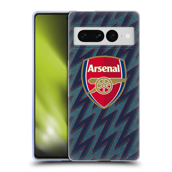 Arsenal FC 2021/22 Crest Kit Third Soft Gel Case for Google Pixel 7 Pro