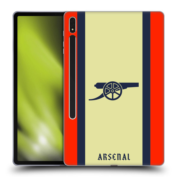Arsenal FC 2021/22 Crest Kit Away Soft Gel Case for Samsung Galaxy Tab S8 Plus