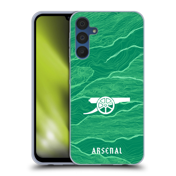 Arsenal FC 2021/22 Crest Kit Away Goalkeeper Soft Gel Case for Samsung Galaxy A15