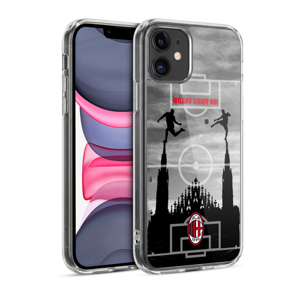 AC Milan Adults Milano Siamo Noi 3 Soft Gel Case for Apple iPhone 11