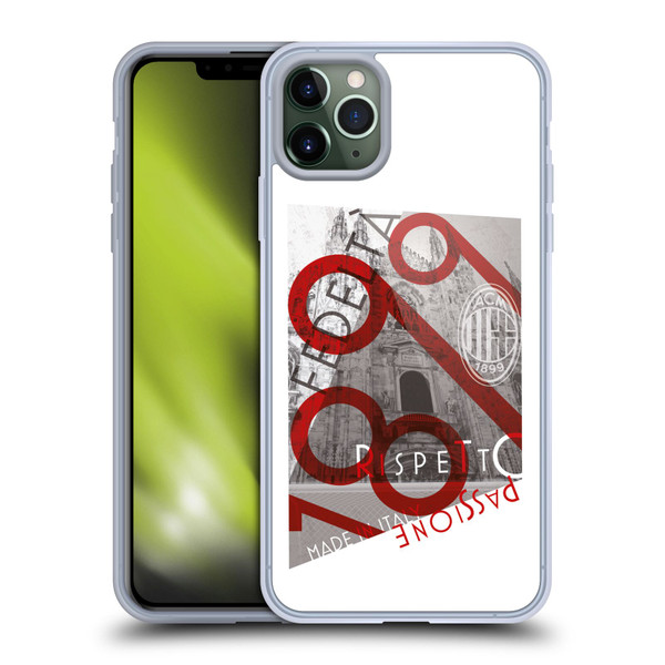 AC Milan Adults Passion Soft Gel Case for Apple iPhone 11 Pro Max
