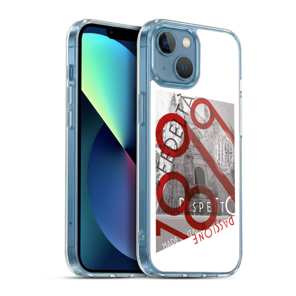 AC Milan Adults Passion Soft Gel Case for Apple iPhone 13 Mini & MagSafe