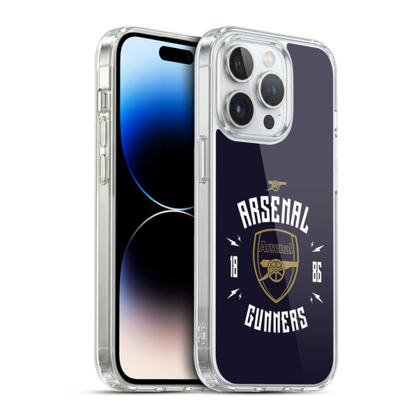 Arsenal FC Typography  Gunners Soft Gel Case for Apple iPhone 13 Pro & MagSafe