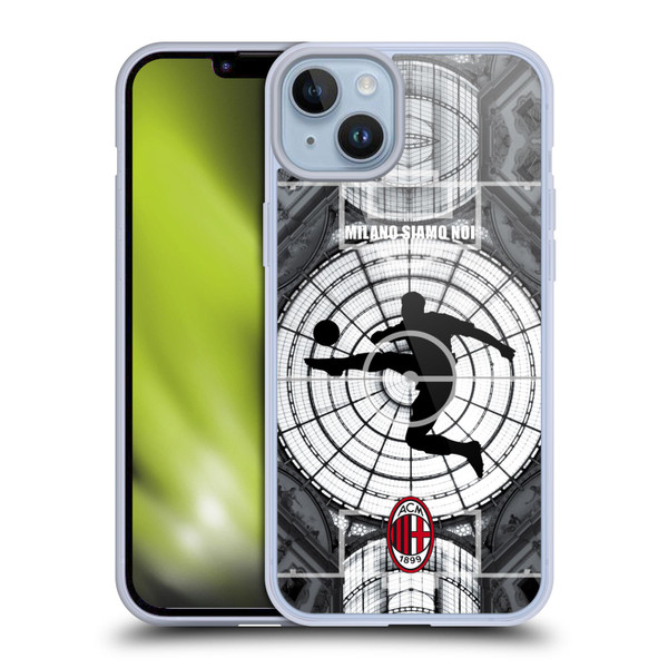 AC Milan Adults Milano Siamo Noi Soft Gel Case for Apple iPhone 14 Plus