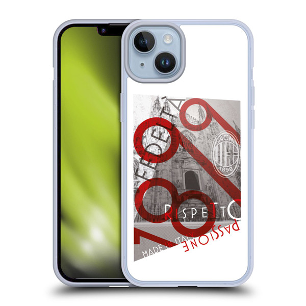 AC Milan Adults Passion Soft Gel Case for Apple iPhone 14 Plus