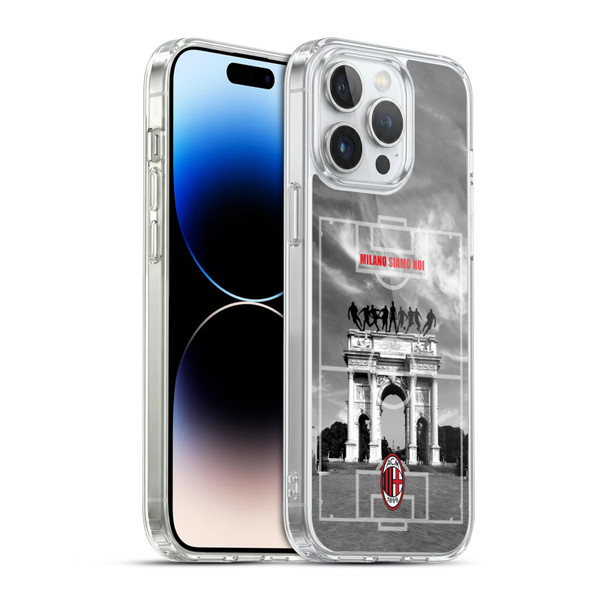 AC Milan Adults Milano Siamo Noi 2 Soft Gel Case for Apple iPhone 14 Pro Max & MagSafe