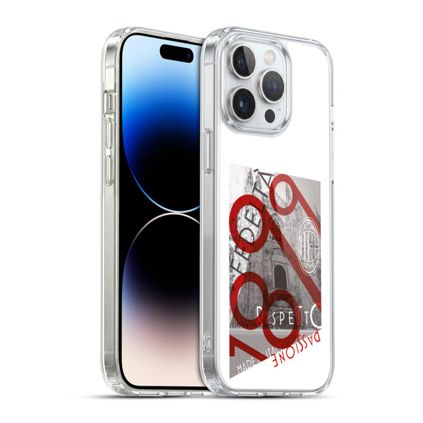 AC Milan Adults Passion Soft Gel Case for Apple iPhone 14 Pro Max & MagSafe