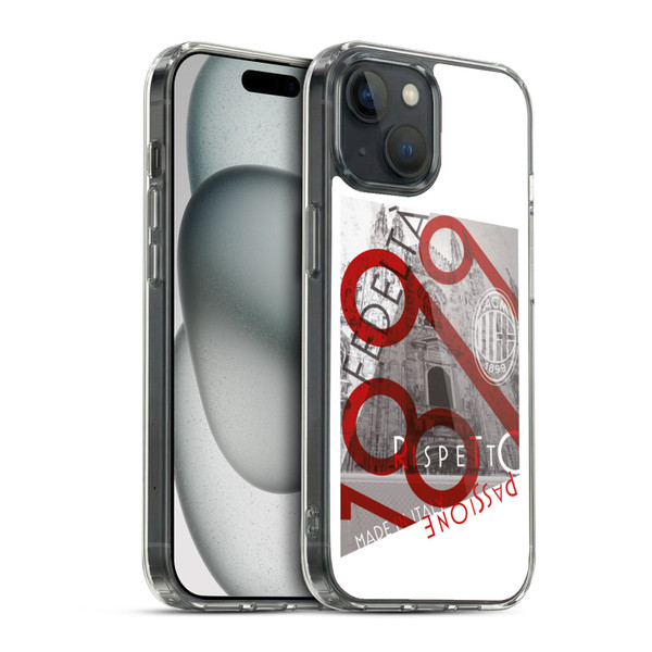 AC Milan Adults Passion Soft Gel Case for Apple iPhone 15 & MagSafe
