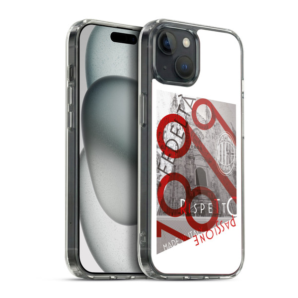 AC Milan Adults Passion Soft Gel Case for Apple iPhone 15 Plus & MagSafe