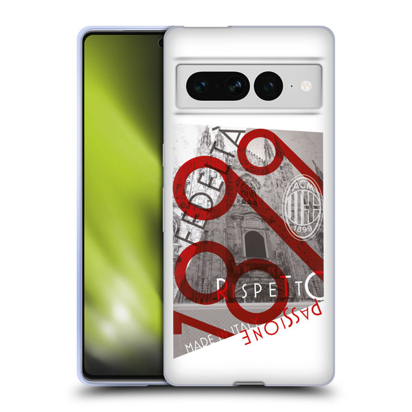 AC Milan Adults Passion Soft Gel Case for Google Pixel 7 Pro