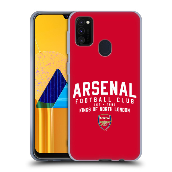 Arsenal FC Typography  Kings Of North London Soft Gel Case for Samsung Galaxy M30s (2019)/M21 (2020)