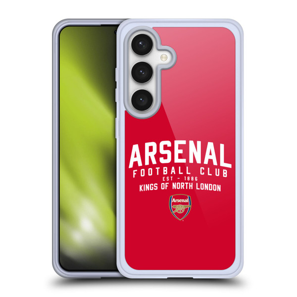 Arsenal FC Typography  Kings Of North London Soft Gel Case for Samsung Galaxy S24 5G
