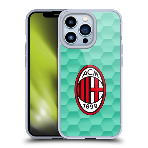 AC Milan 2020/21 Crest Kit Home Goalkeeper Soft Gel Case for Apple iPhone 13 Pro