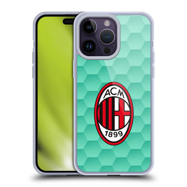 AC Milan 2020/21 Crest Kit Home Goalkeeper Soft Gel Case for Apple iPhone 14 Pro Max