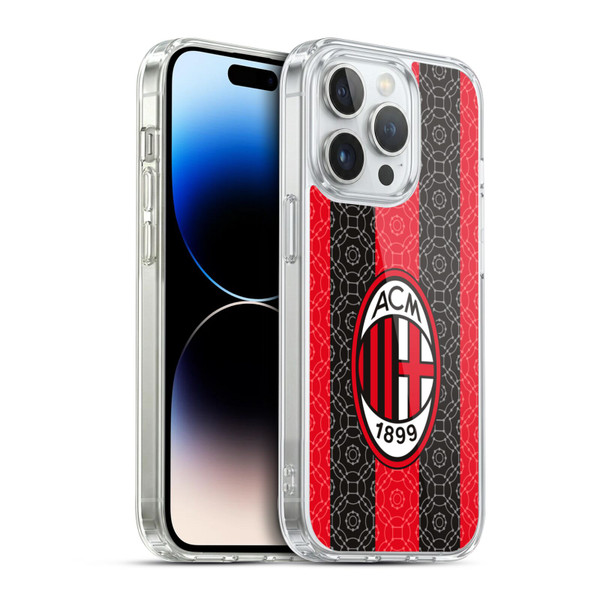 AC Milan 2020/21 Crest Kit Home Soft Gel Case for Apple iPhone 14 Pro & MagSafe