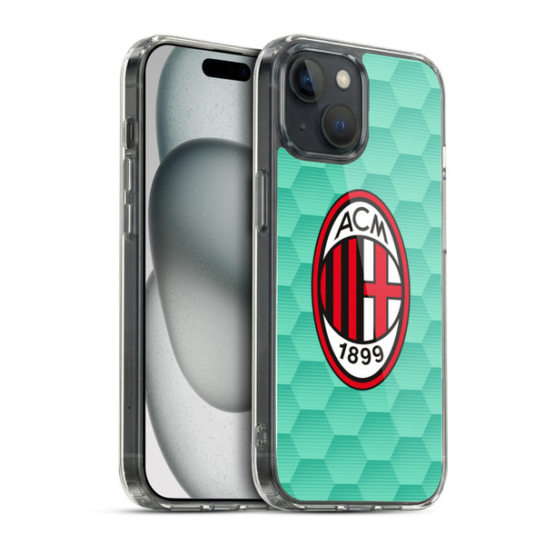 AC Milan 2020/21 Crest Kit Home Goalkeeper Soft Gel Case for Apple iPhone 15 & MagSafe