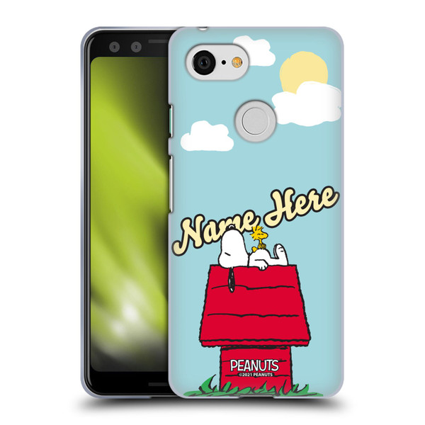 Custom Customised Personalised Peanuts Art Snoopy & Woodstock Soft Gel Case for Google Pixel 3