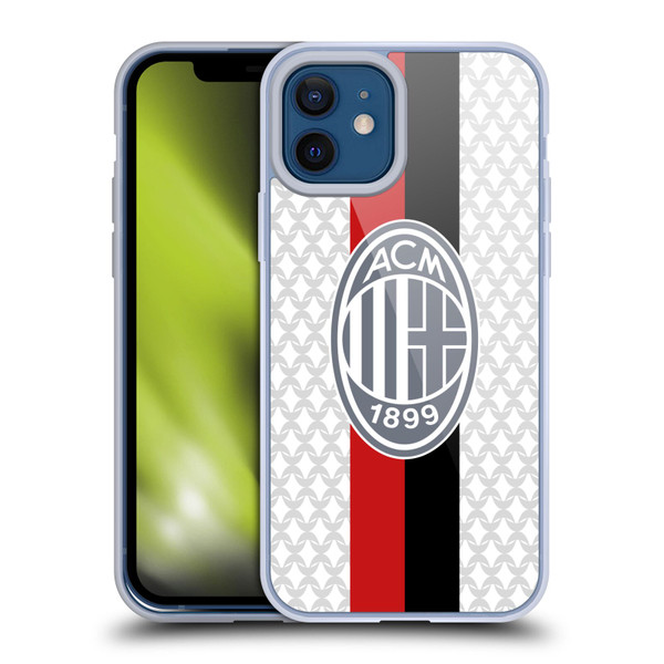 AC Milan 2023/24 Crest Kit Away Soft Gel Case for Apple iPhone 12 / iPhone 12 Pro