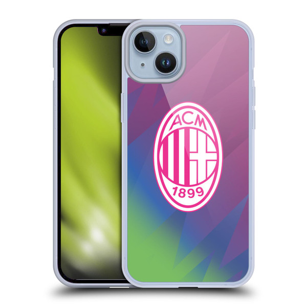 AC Milan 2023/24 Crest Kit Third Soft Gel Case for Apple iPhone 14 Plus