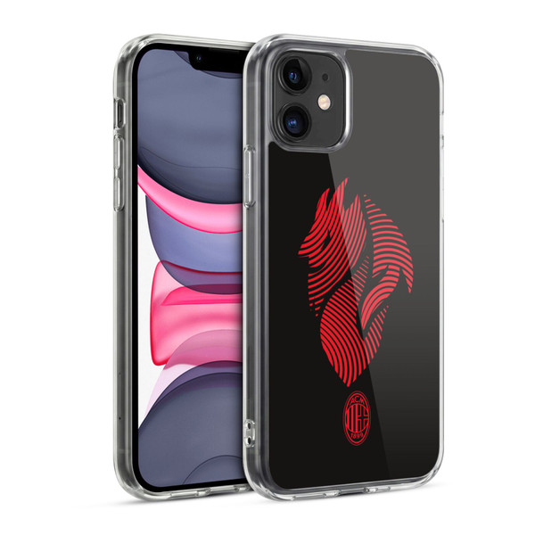 AC Milan Graphics Logo Soft Gel Case for Apple iPhone 11