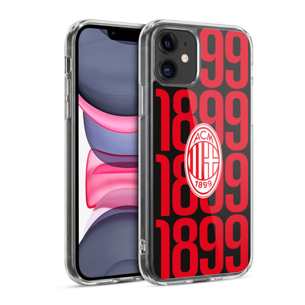 AC Milan Graphics Pattern Soft Gel Case for Apple iPhone 11