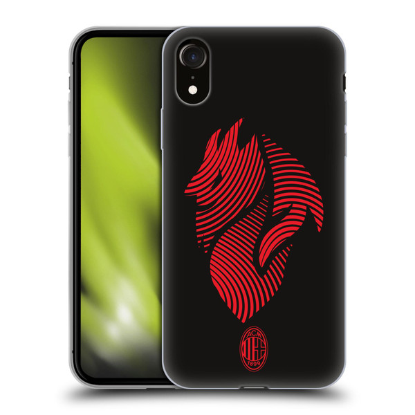 AC Milan Graphics Logo Soft Gel Case for Apple iPhone XR