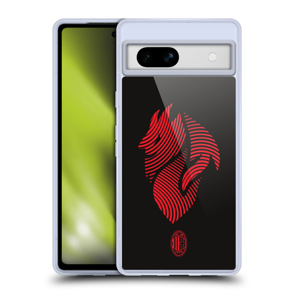 AC Milan Graphics Logo Soft Gel Case for Google Pixel 7a