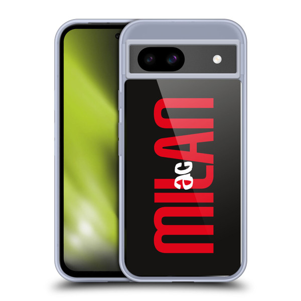 AC Milan Graphics Vertical Typography Soft Gel Case for Google Pixel 8a
