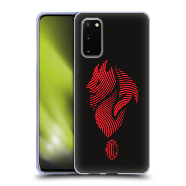 AC Milan Graphics Logo Soft Gel Case for Samsung Galaxy S20 / S20 5G