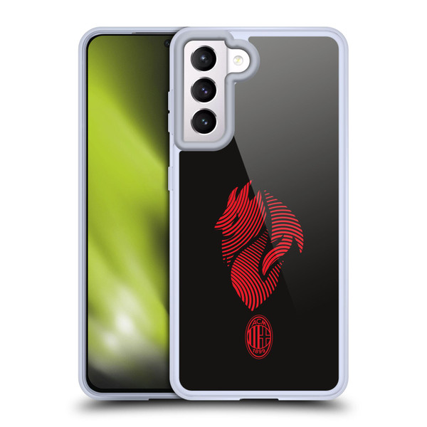 AC Milan Graphics Logo Soft Gel Case for Samsung Galaxy S21 5G