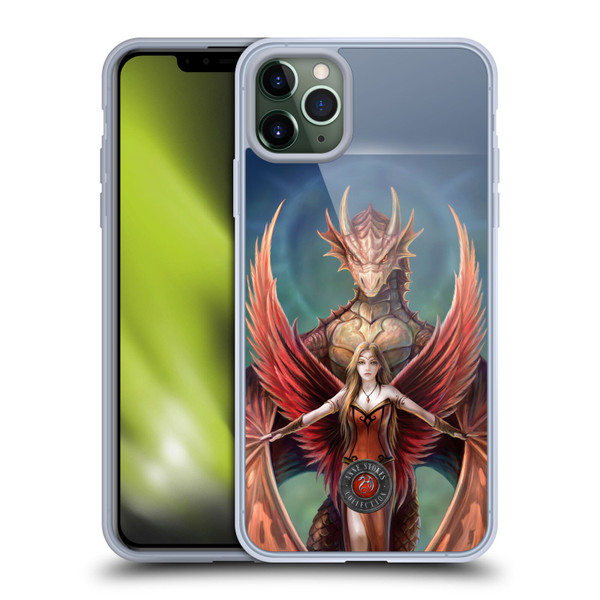 Anne Stokes Dragon Friendship Copperwings Soft Gel Case for Apple iPhone 11 Pro Max
