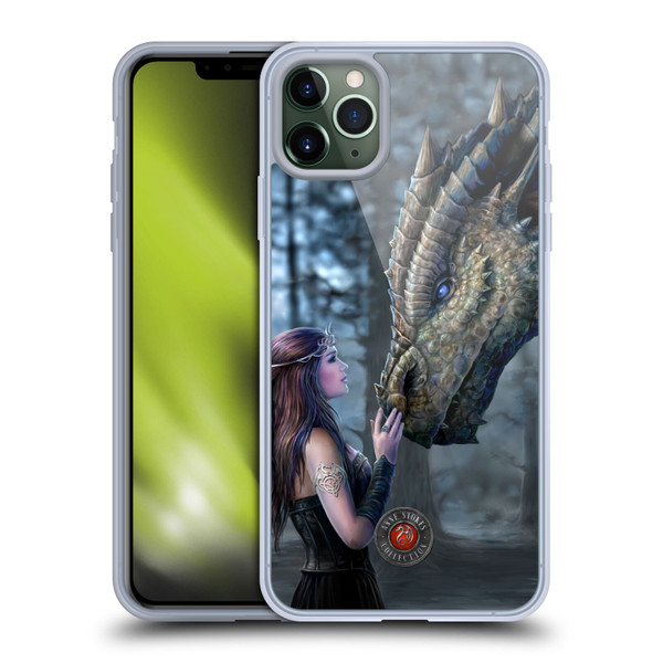 Anne Stokes Dragon Friendship Once Upon A Time Soft Gel Case for Apple iPhone 11 Pro Max