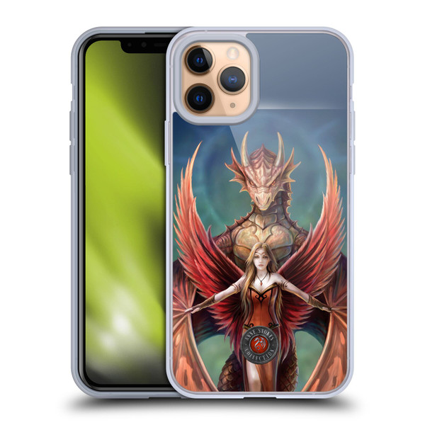 Anne Stokes Dragon Friendship Copperwings Soft Gel Case for Apple iPhone 11 Pro