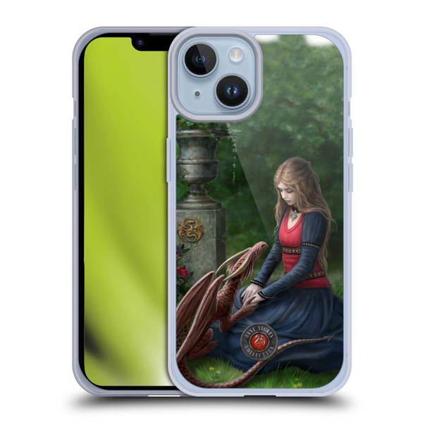 Anne Stokes Dragon Friendship Secret Garden Soft Gel Case for Apple iPhone 14