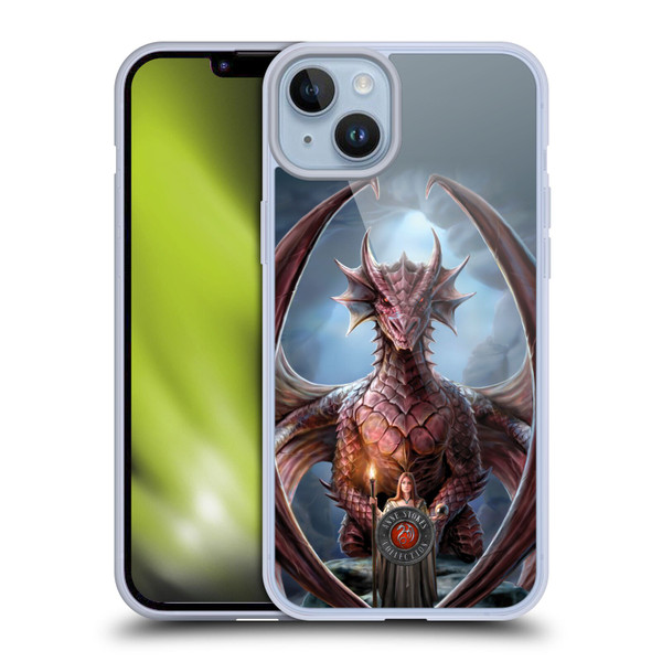 Anne Stokes Dragon Friendship Guardian Soft Gel Case for Apple iPhone 14 Plus