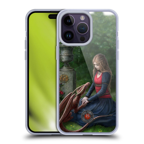 Anne Stokes Dragon Friendship Secret Garden Soft Gel Case for Apple iPhone 14 Pro Max