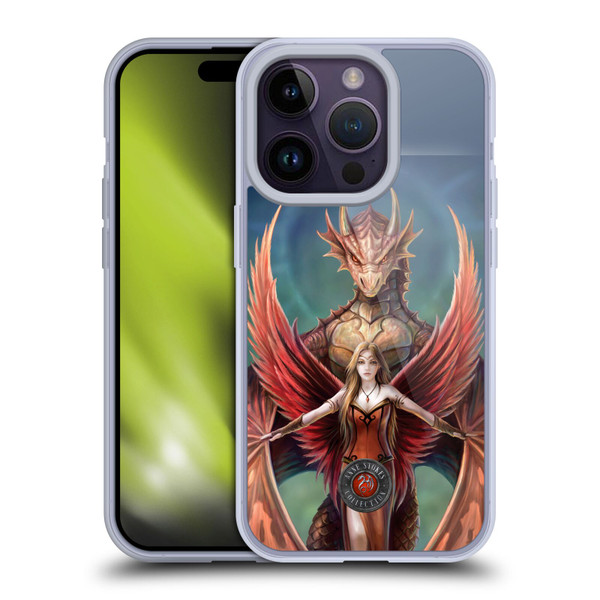 Anne Stokes Dragon Friendship Copperwings Soft Gel Case for Apple iPhone 14 Pro
