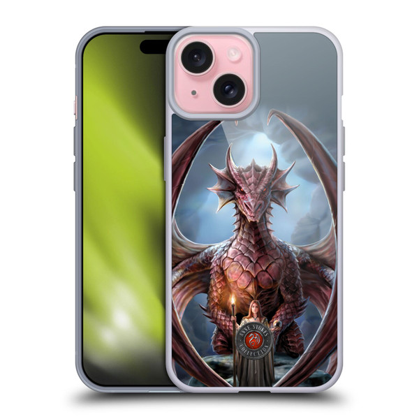Anne Stokes Dragon Friendship Guardian Soft Gel Case for Apple iPhone 15