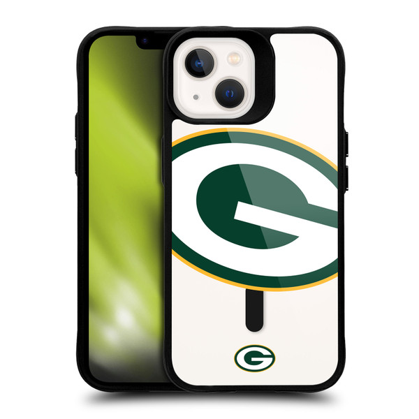 NFL Green Bay Packers Oversized BLACK SHOCKPROOF BUMPER CASE COMPATIBLE WITH Apple iPhone 13 & MAGSAFE