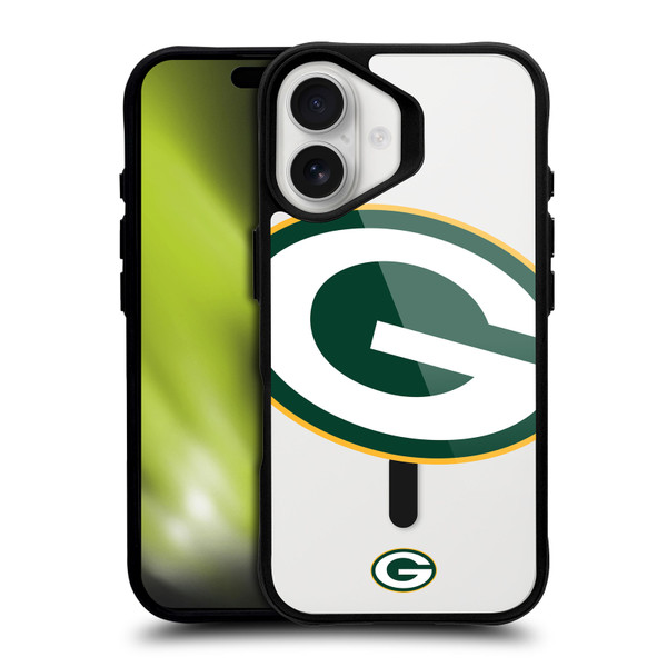 NFL Green Bay Packers Oversized BLACK SHOCKPROOF BUMPER CASE COMPATIBLE WITH Apple iPhone 16 & MAGSAFE