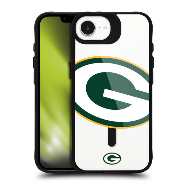 NFL Green Bay Packers Oversized BLACK SHOCKPROOF BUMPER CASE COMPATIBLE WITH Apple iPhone 16e / Apple iPhone 17e & MAGSAFE