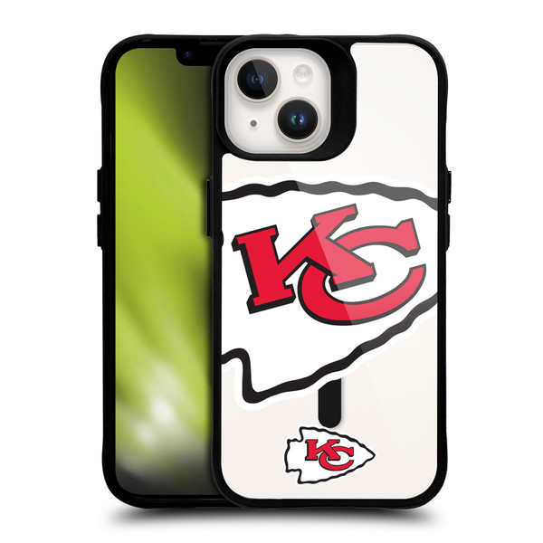 NFL Kansas City Chiefs Oversized BLACK SHOCKPROOF BUMPER CASE COMPATIBLE WITH Apple iPhone 14 & MAGSAFE