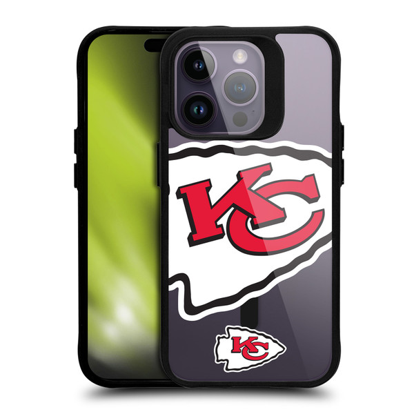 NFL Kansas City Chiefs Oversized BLACK SHOCKPROOF BUMPER CASE COMPATIBLE WITH Apple iPhone 14 Pro & MAGSAFE