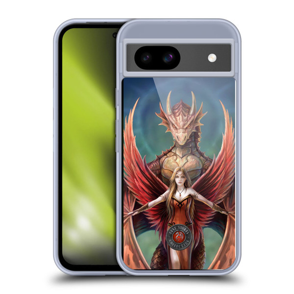 Anne Stokes Dragon Friendship Copperwings Soft Gel Case for Google Pixel 8a