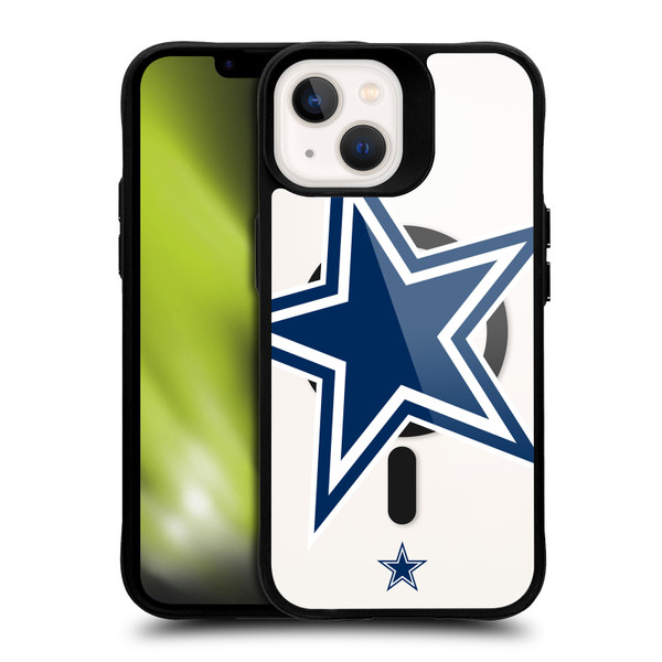 NFL Dallas Cowboys Oversized BLACK SHOCKPROOF BUMPER CASE COMPATIBLE WITH Apple iPhone 13 & MAGSAFE