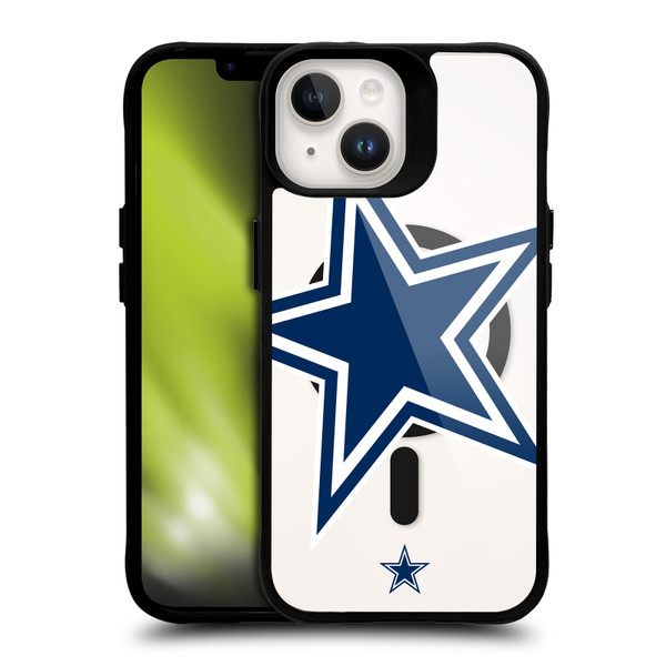 NFL Dallas Cowboys Oversized BLACK SHOCKPROOF BUMPER CASE COMPATIBLE WITH Apple iPhone 14 & MAGSAFE