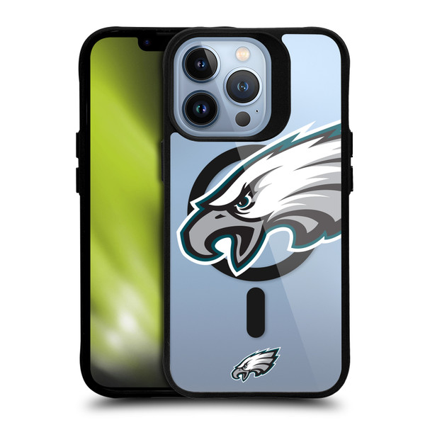 NFL Philadelphia Eagles Oversized BLACK SHOCKPROOF BUMPER CASE COMPATIBLE WITH Apple iPhone 13 Pro & MAGSAFE